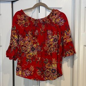 Beachlunchlounge Ellora Bell Sleeve Peasant Top